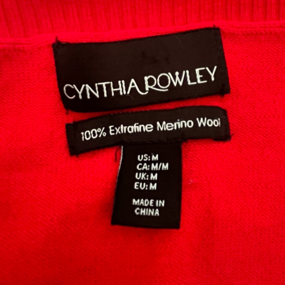 C. Rowley 100% ExtraFine Women’s Merino Wool Sweater sz M - Picture 7 of 8